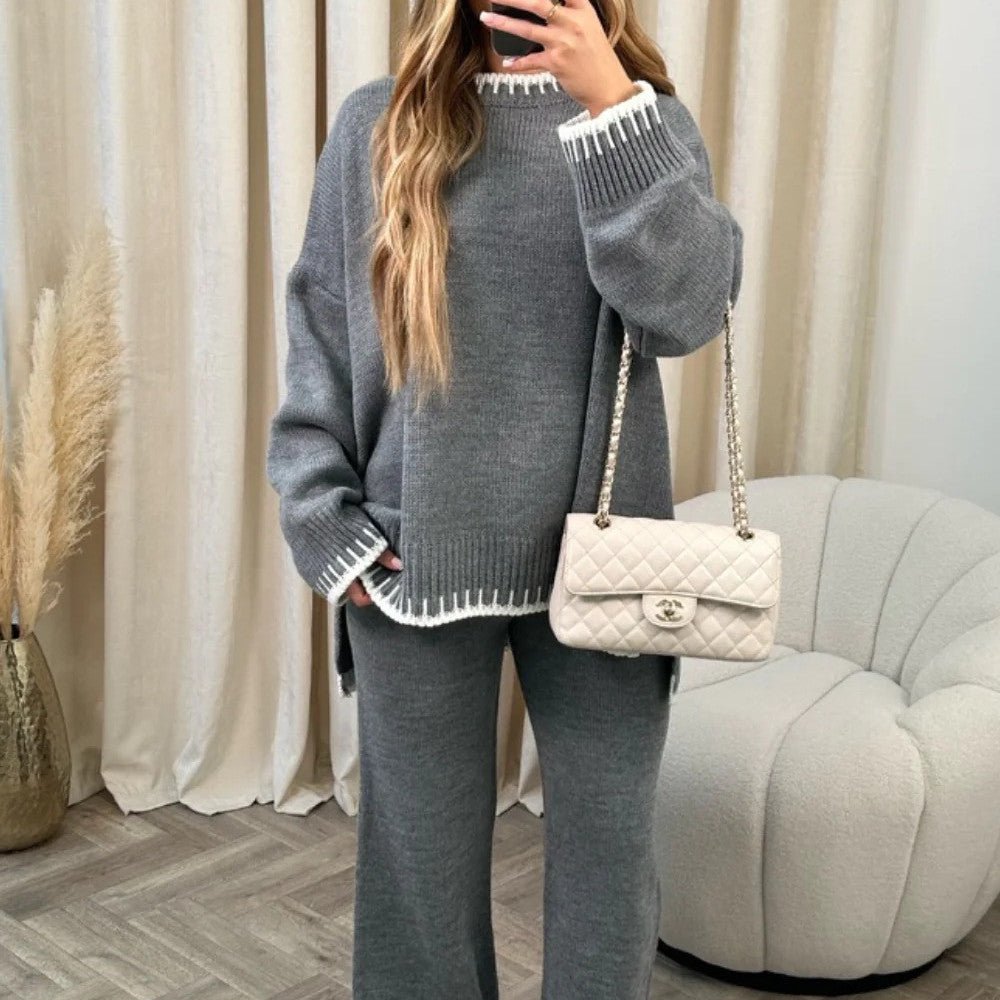 Solid Color Casual Outfit – Loose & Stylish - AmiraMart