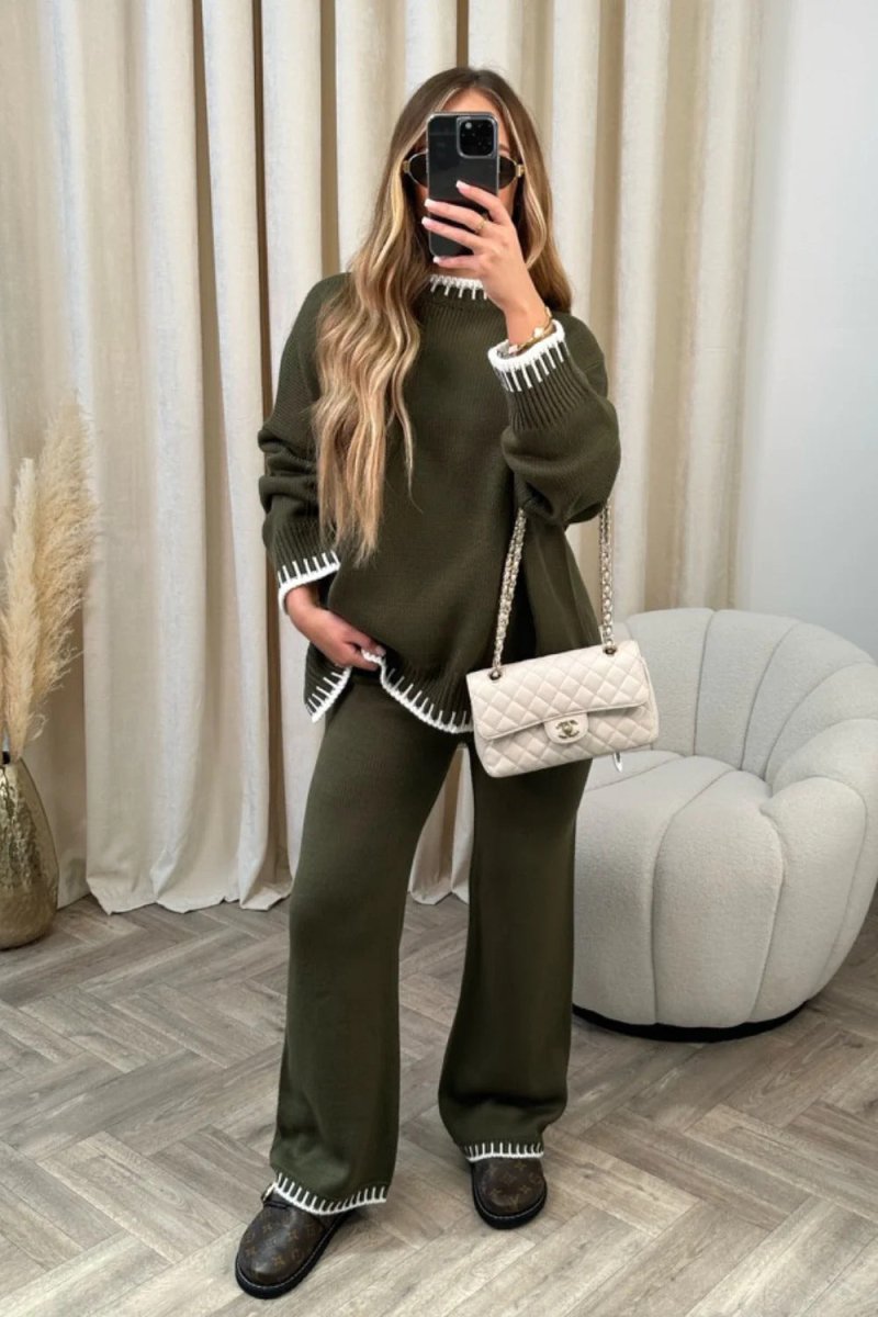Solid Color Casual Outfit – Loose & Stylish - AmiraMart