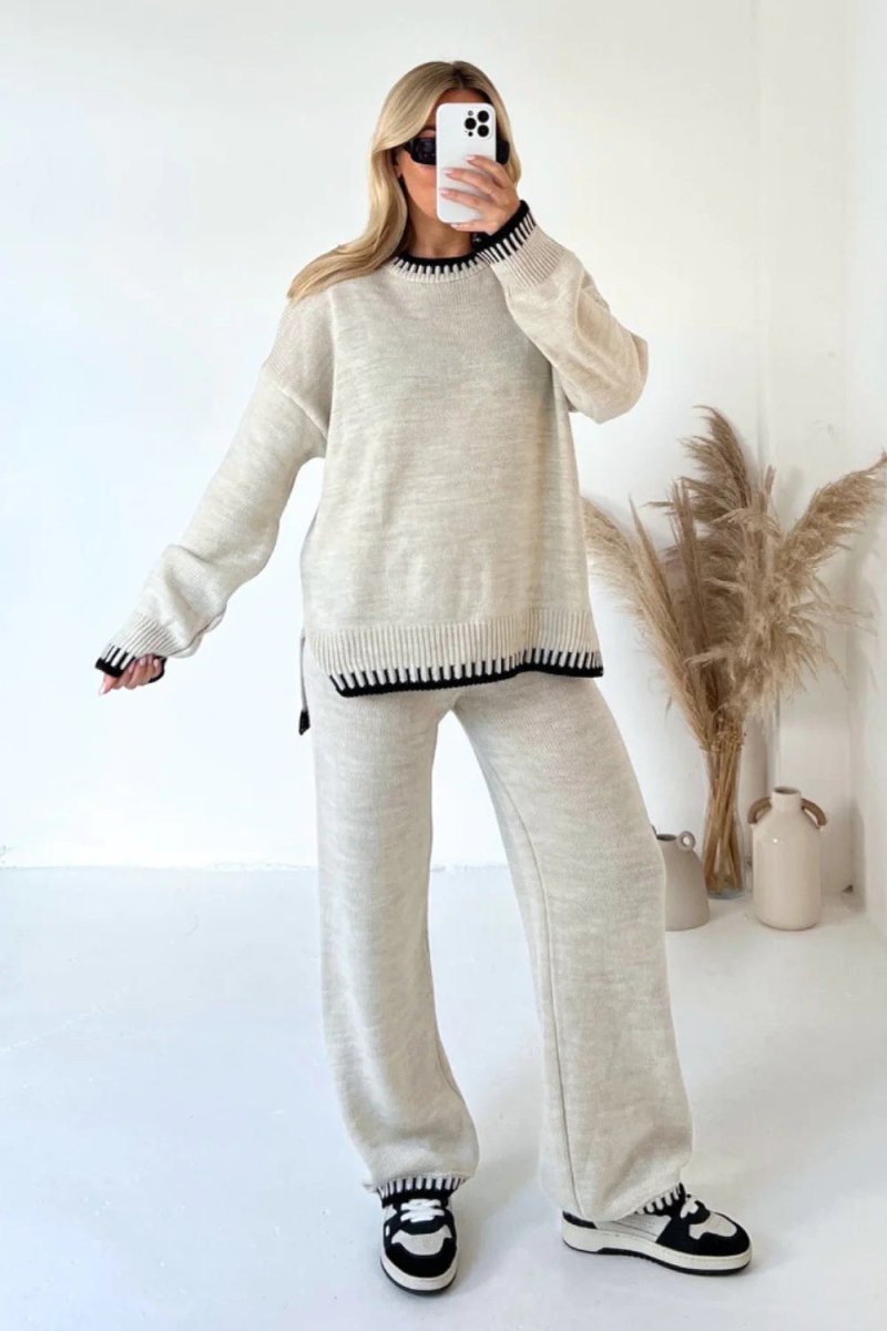 Solid Color Casual Outfit – Loose & Stylish - AmiraMart