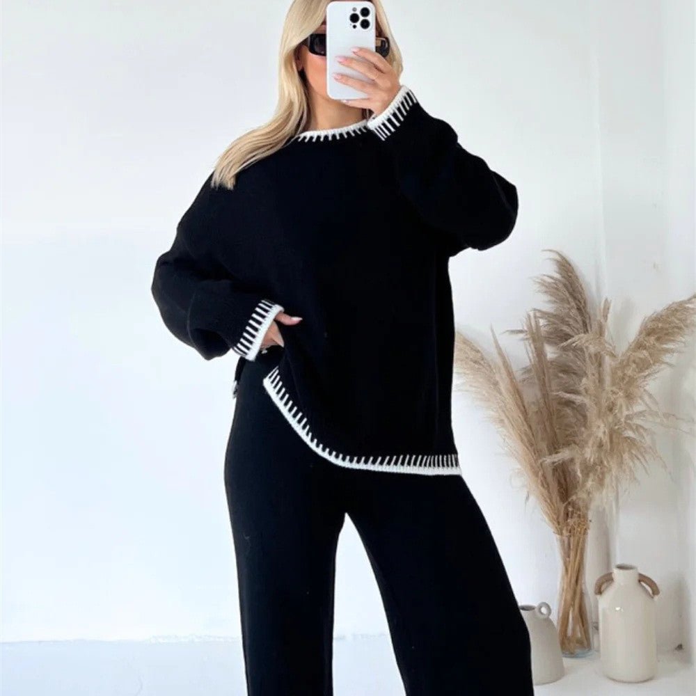 Solid Color Casual Outfit – Loose & Stylish - AmiraMart