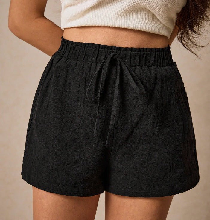 Solid Color Casual Shorts Summer Loose All - matching Pants - AmiraMart