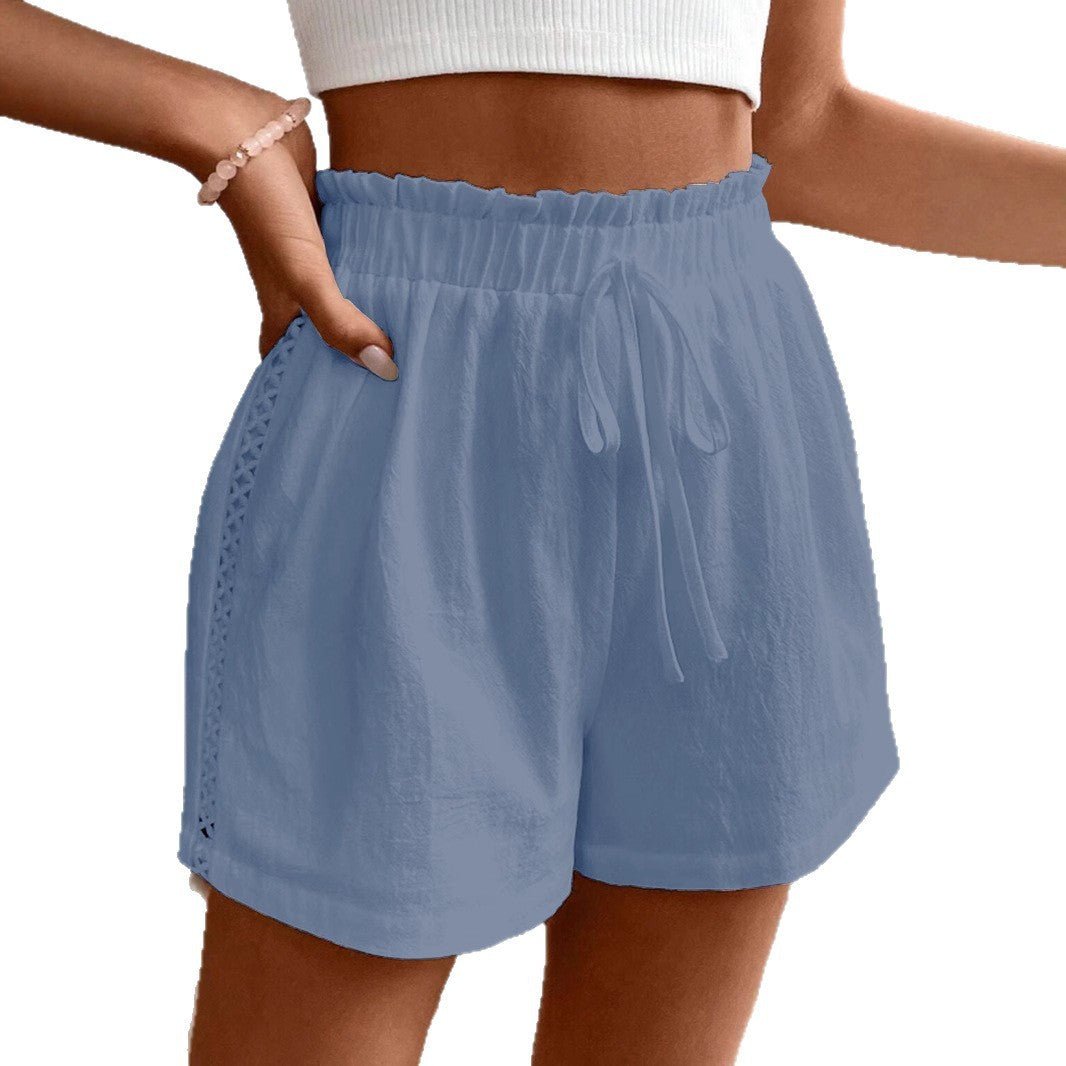Solid Color Casual Shorts Summer Loose All - matching Pants - AmiraMart