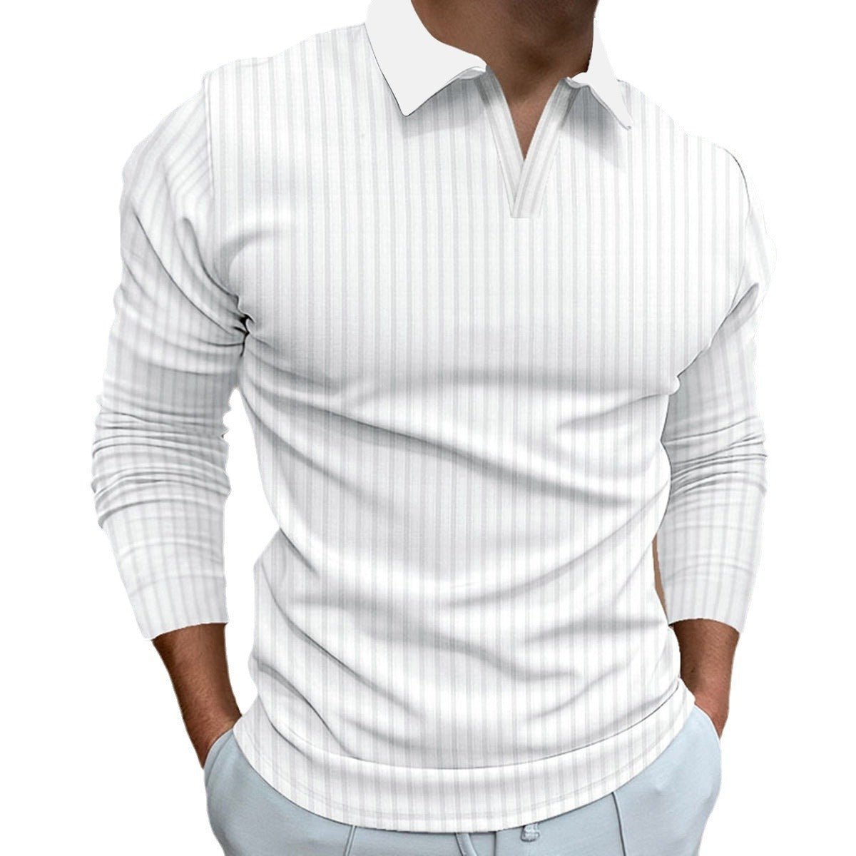 Solid Color Fitness Business Casual Lapels Long Sleeve - AmiraMart