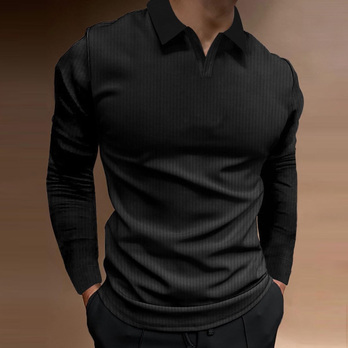Solid Color Fitness Business Casual Lapels Long Sleeve - AmiraMart