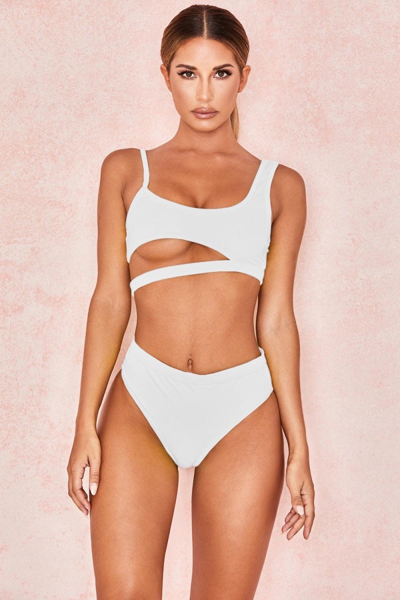 Solid color ladies swimwear - AmiraMart
