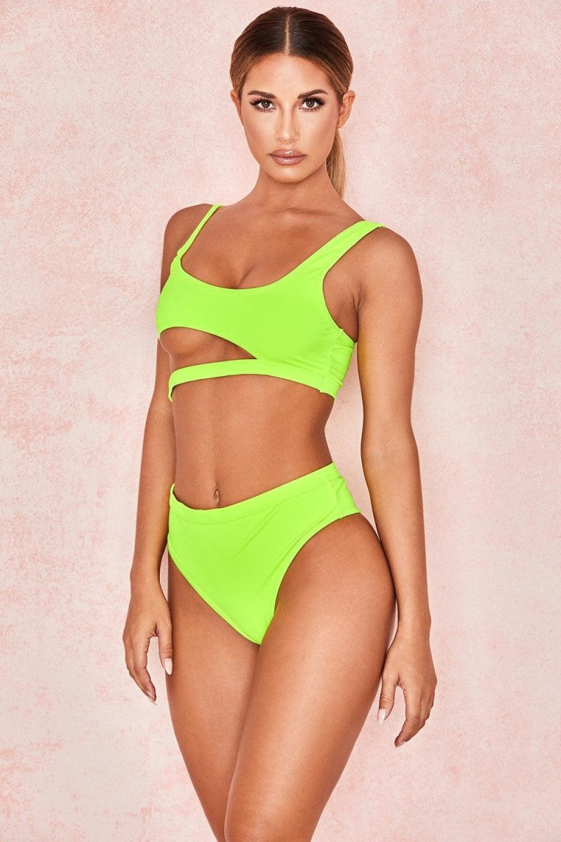 Solid color ladies swimwear - AmiraMart