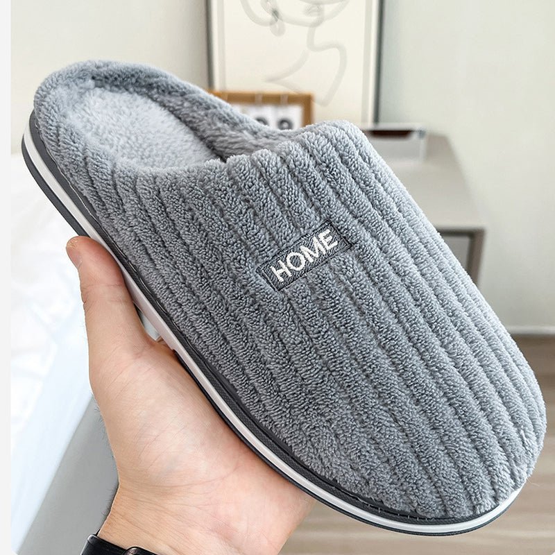Solid Color Simple Cotton Slippers - AmiraMart