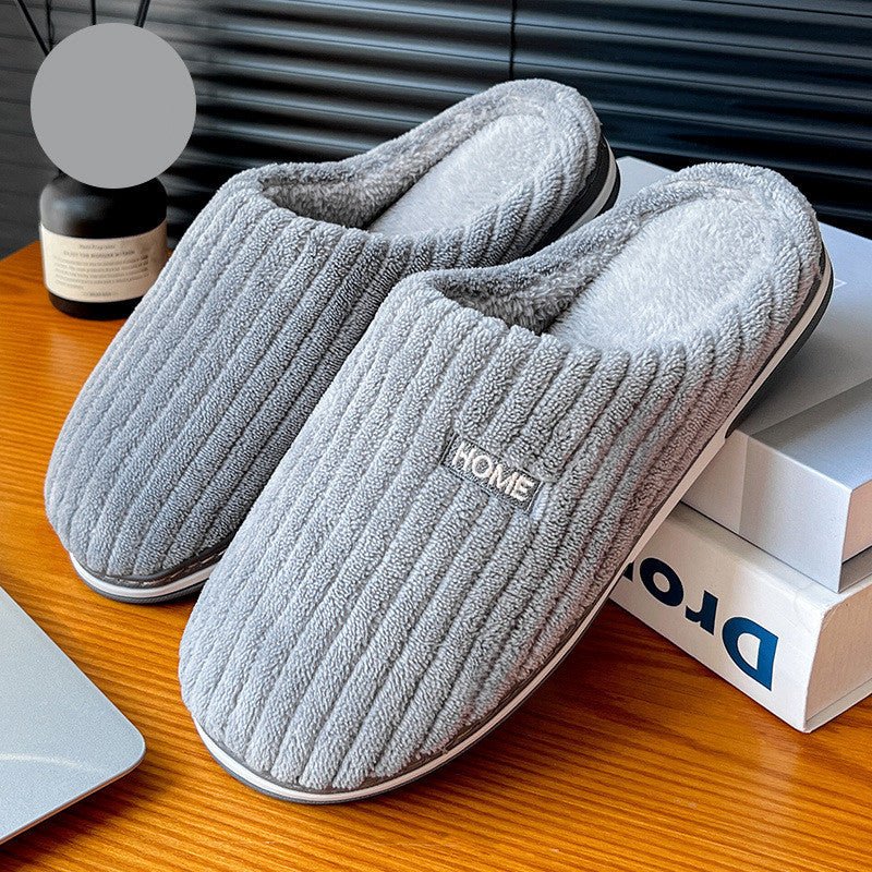 Solid Color Simple Cotton Slippers - AmiraMart