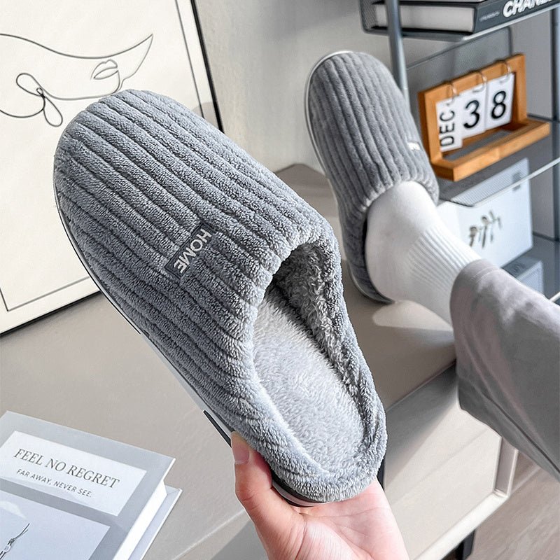 Solid Color Simple Cotton Slippers - AmiraMart