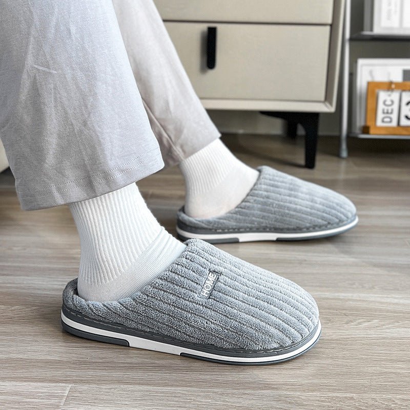Solid Color Simple Cotton Slippers - AmiraMart
