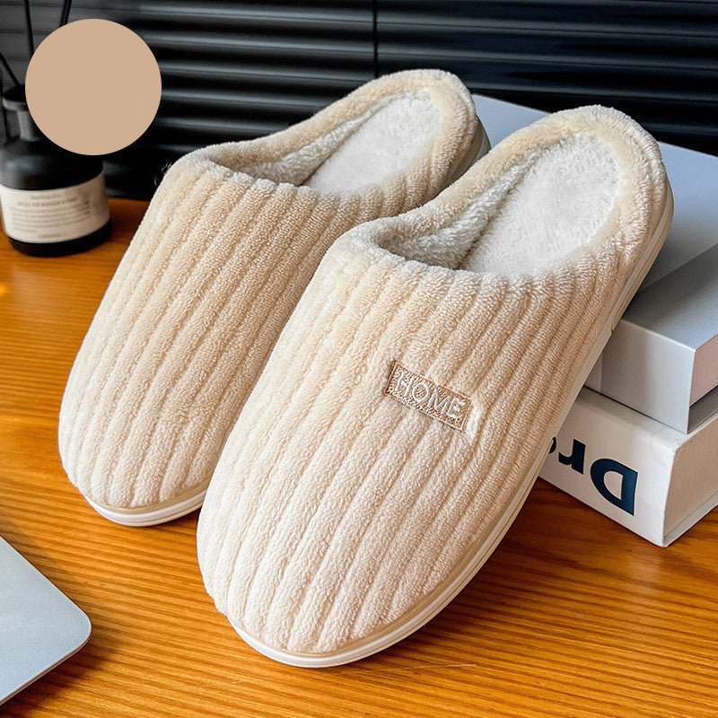 Solid Color Simple Cotton Slippers - AmiraMart