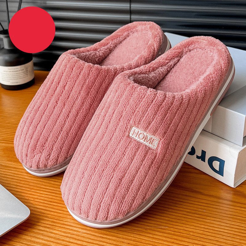Solid Color Simple Cotton Slippers - AmiraMart