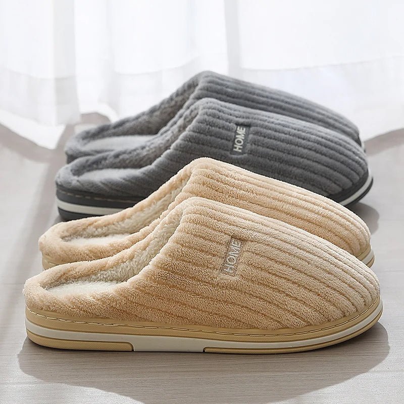 Solid Color Simple Cotton Slippers - AmiraMart