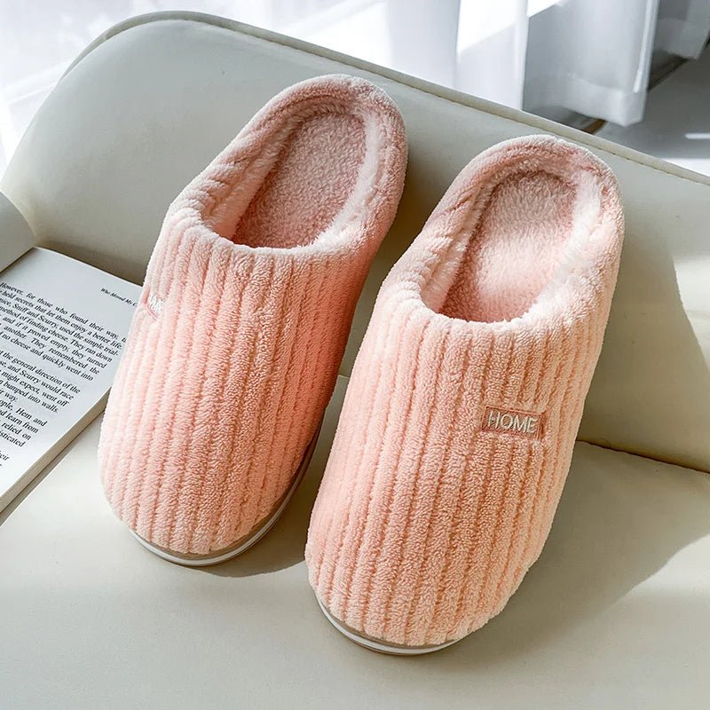 Solid Color Simple Cotton Slippers - AmiraMart