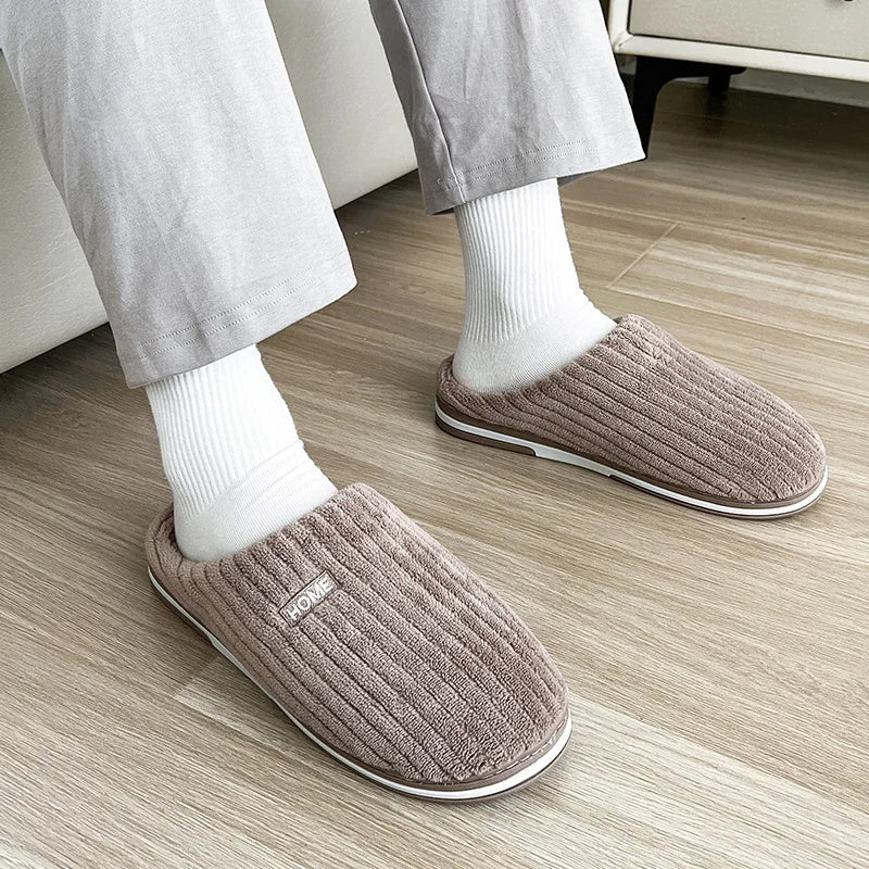 Solid Color Simple Cotton Slippers - AmiraMart