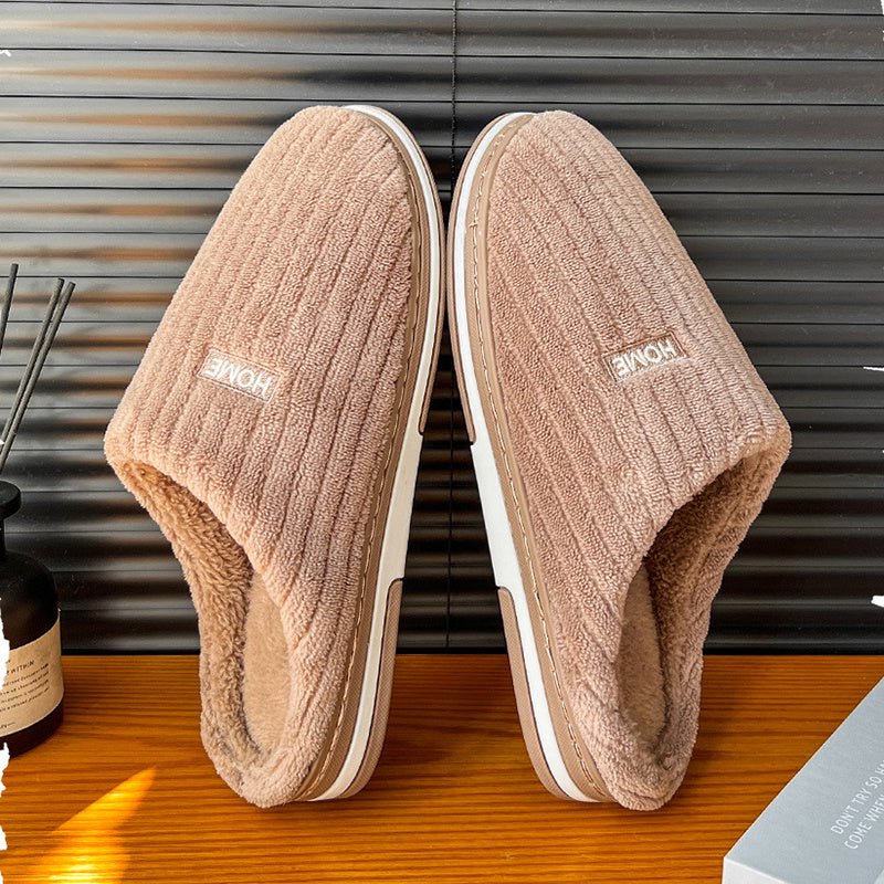 Solid Color Simple Cotton Slippers - AmiraMart