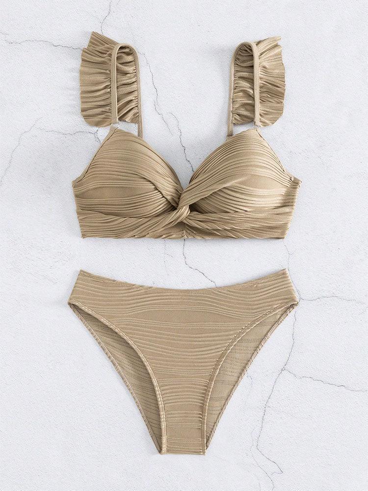 Solid Color Women's Beach Bikini Swimsuit - AmiraMart