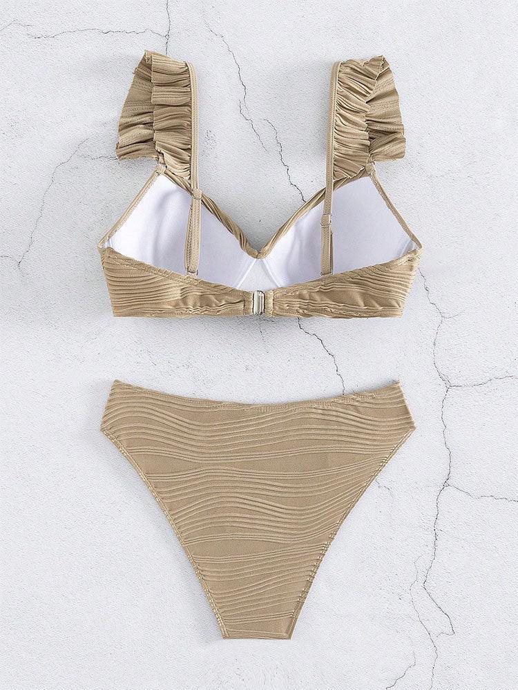 Solid Color Women's Beach Bikini Swimsuit - AmiraMart