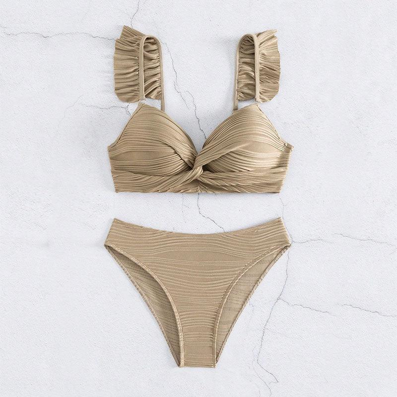 Solid Color Women's Beach Bikini Swimsuit - AmiraMart
