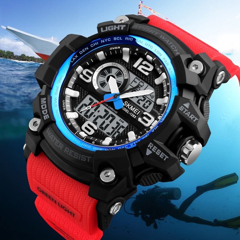 Sports Waterproof Electronic Watch Multifunctional Men - AmiraMart
