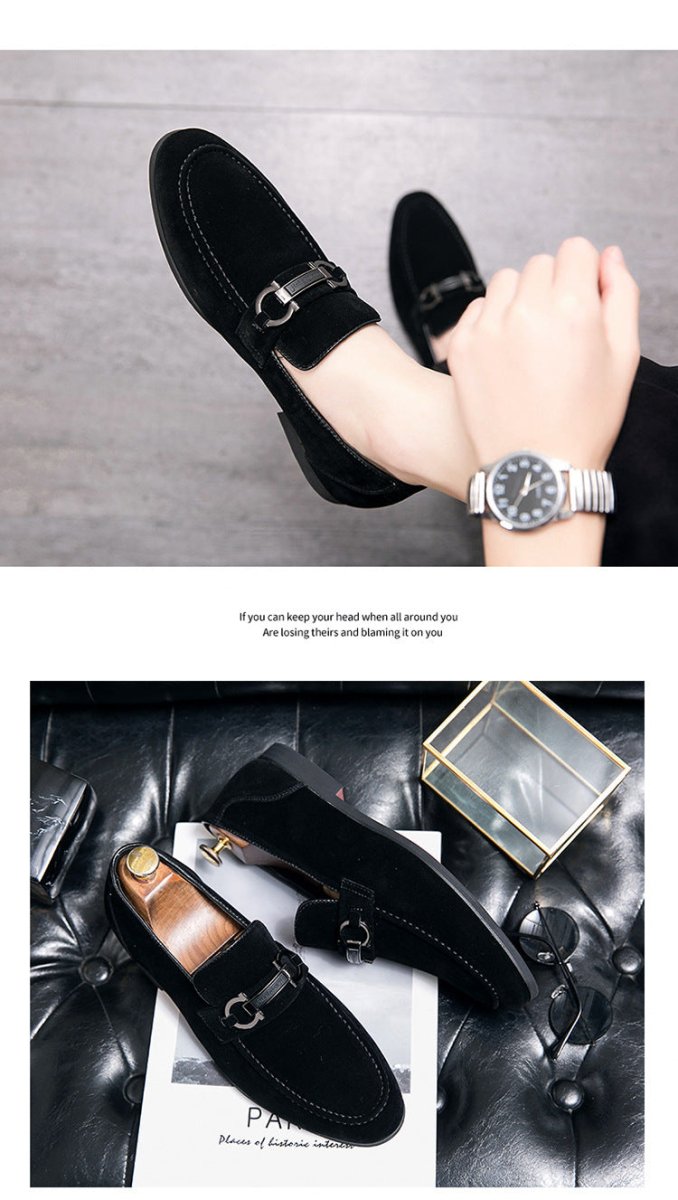 Spring Men's Matte Leather Shoes - AmiraMart