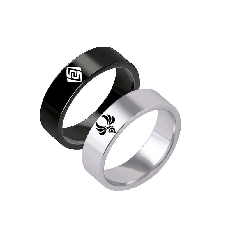 Stainless Steel Thunder Element Rings - AmiraMart
