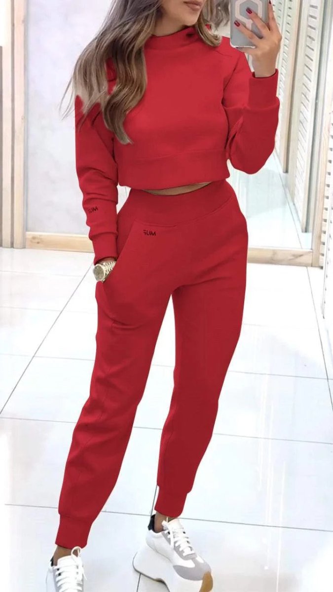 Stand Collar Sport Suit - AmiraMart