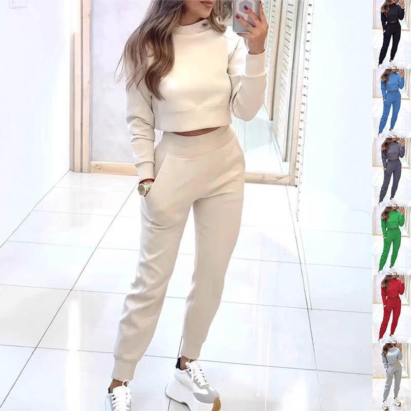 Stand Collar Sport Suit - AmiraMart