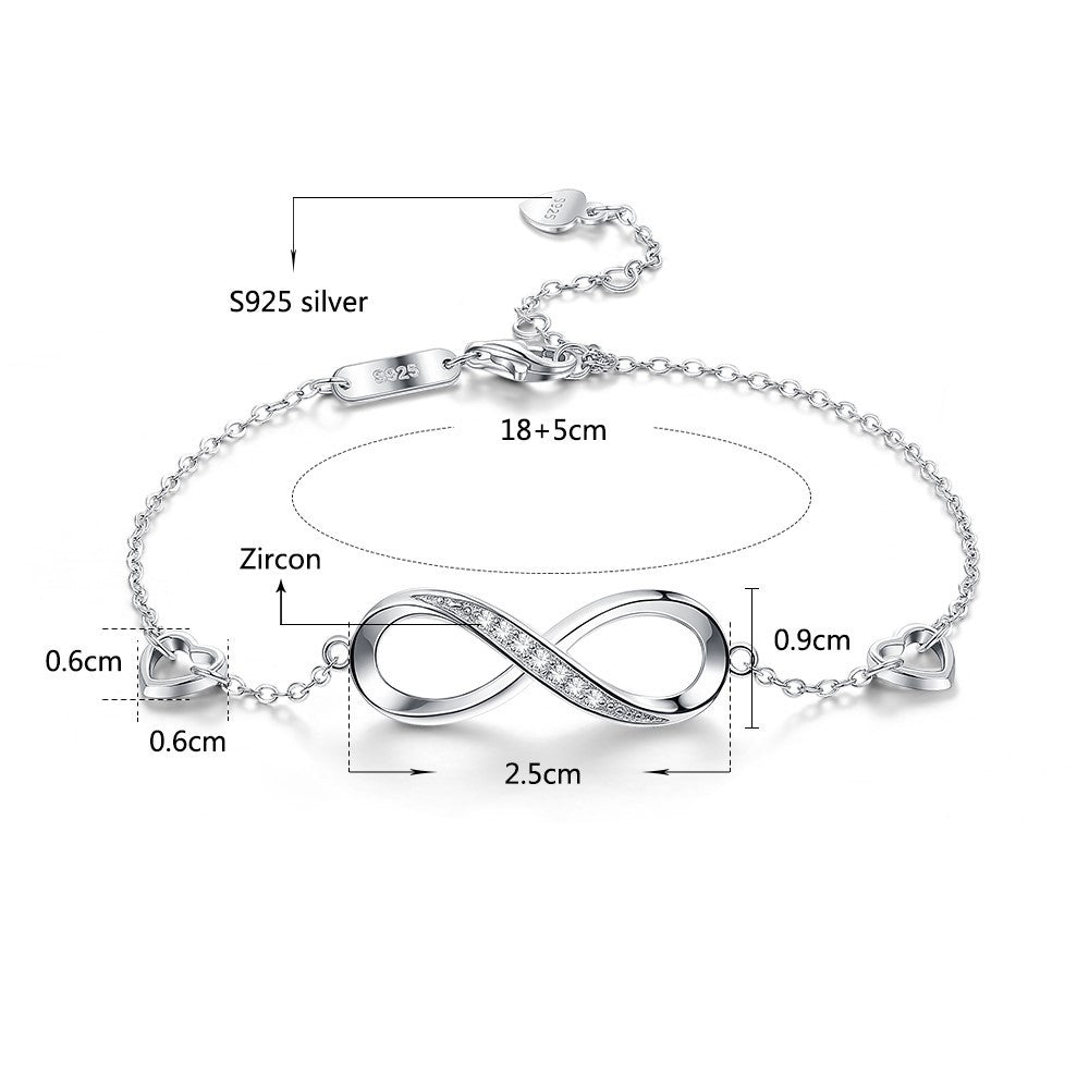 8 Bracelet Female Silver Jewelry - AmiraMart