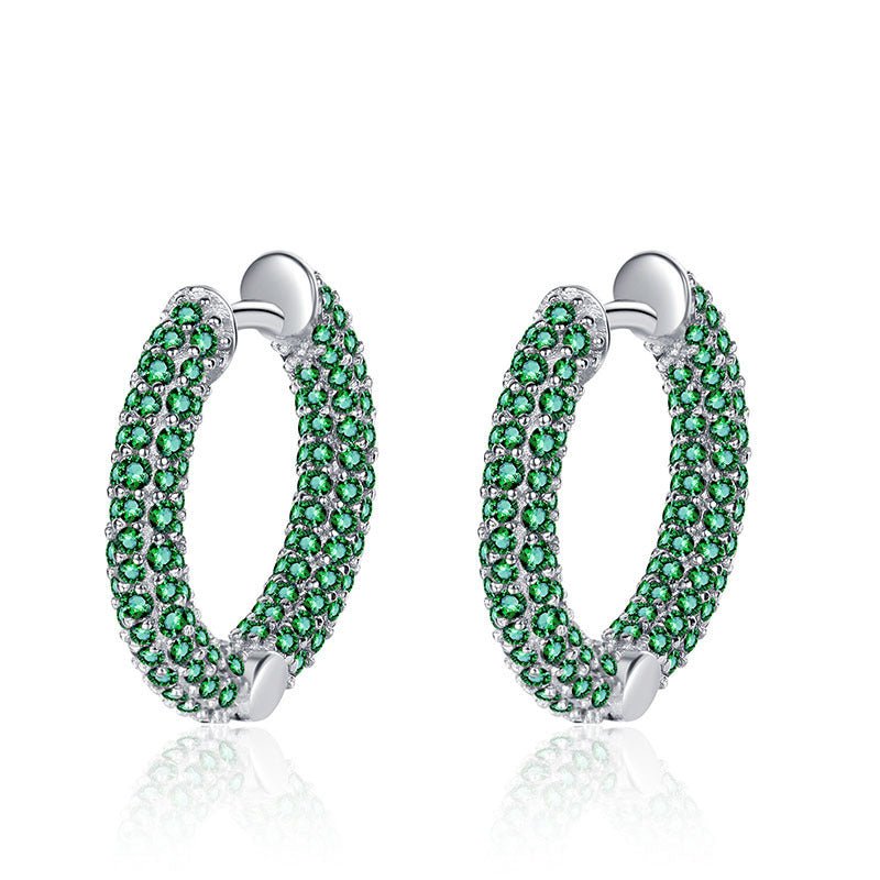 Sterling Silver 925 C - Shaped Earrings - AmiraMart