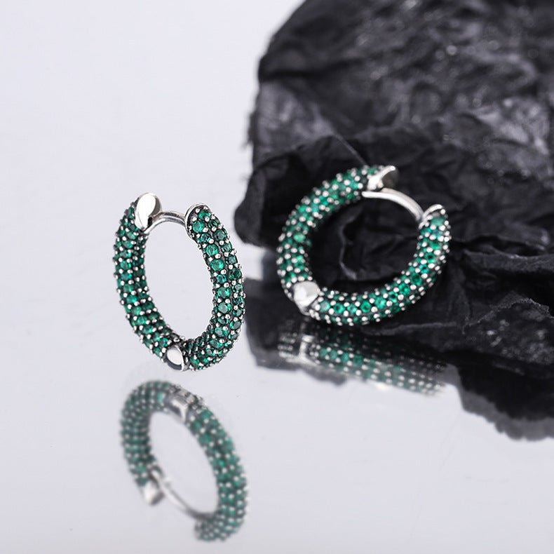 Sterling Silver 925 C - Shaped Earrings - AmiraMart