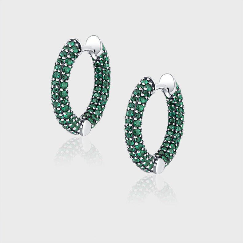 Sterling Silver 925 C - Shaped Earrings - AmiraMart