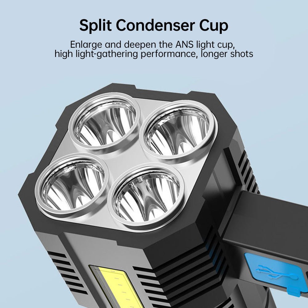 Strong Charging Outdoor Super Bright Flashlight - AmiraMart