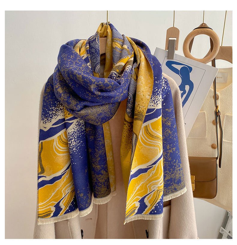 Style Double - sided Thickened Warm Scarf - AmiraMart