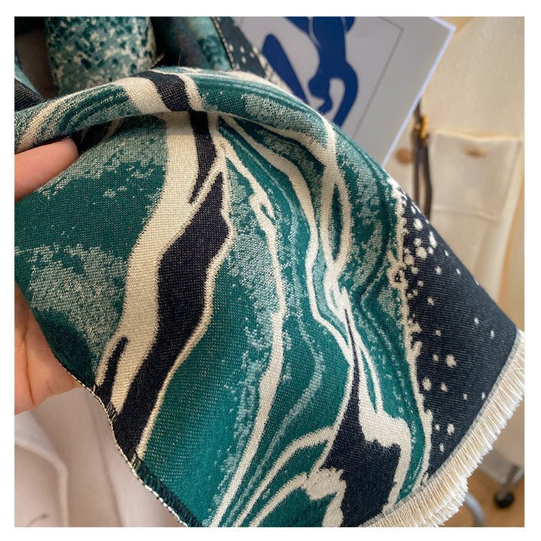 Style Double - sided Thickened Warm Scarf - AmiraMart