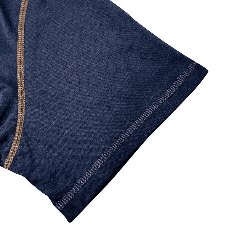Summer Button V - neck T-shirt - AmiraMart