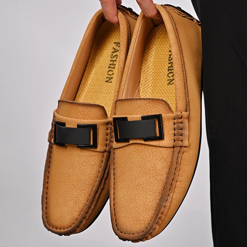 Lightweight Plus Size Cowhide Casual Shoes - AmiraMart