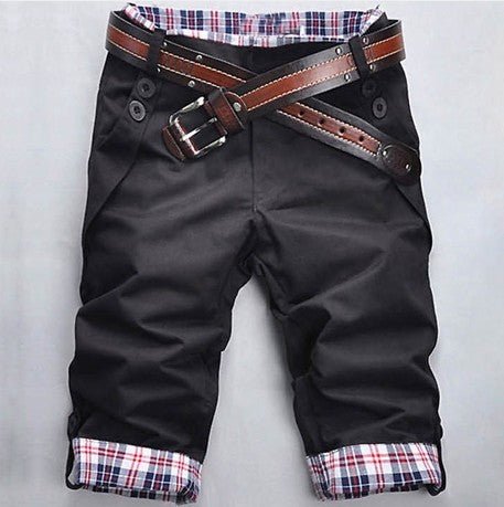 Summer Men's Casual Cotton Pants Straight Type Shorts - AmiraMart