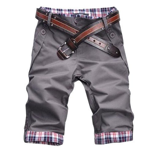 Summer Men's Casual Cotton Pants Straight Type Shorts - AmiraMart