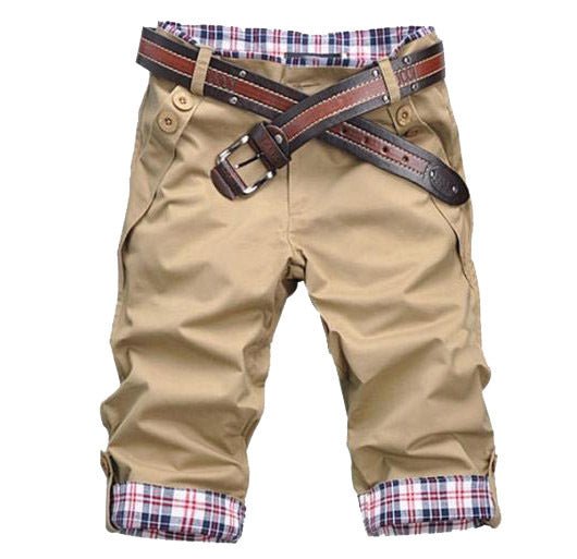 Summer Men's Casual Cotton Pants Straight Type Shorts - AmiraMart