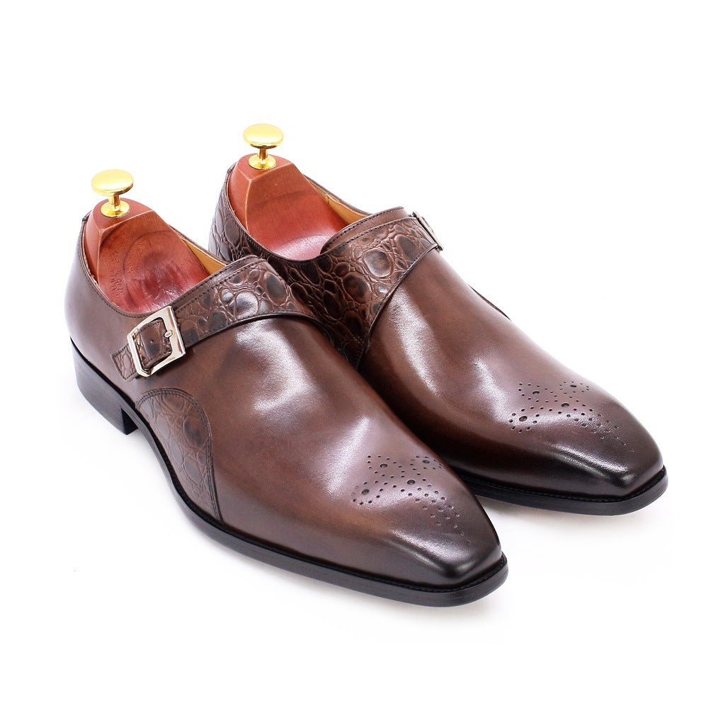 Cowhide Leather Business Casual Men's Trend British Style - AmiraMart