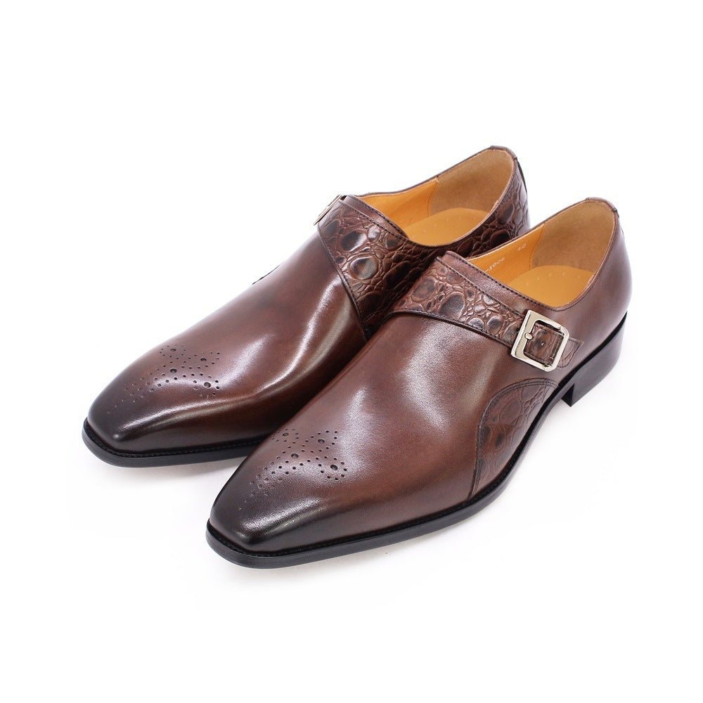 Cowhide Leather Business Casual Men's Trend British Style - AmiraMart