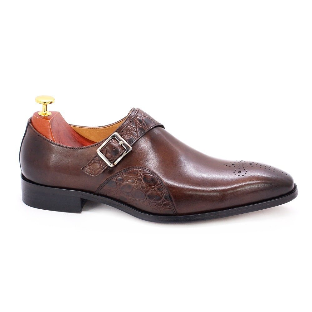 Cowhide Leather Business Casual Men's Trend British Style - AmiraMart