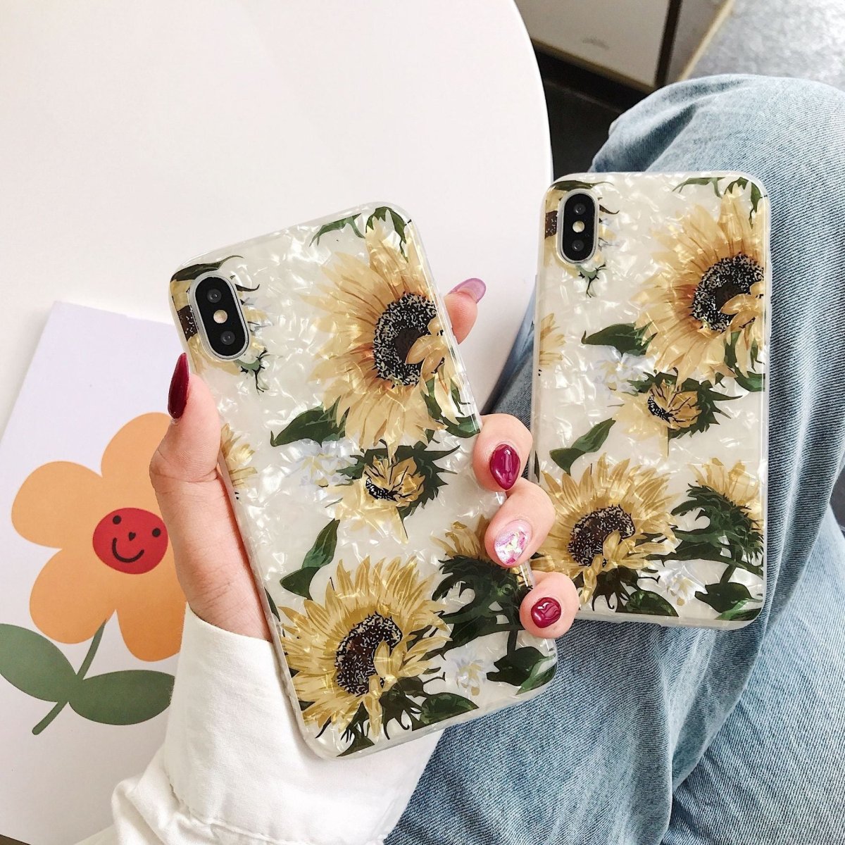 Sunflower Shell Pattern Soft Phone Case - AmiraMart