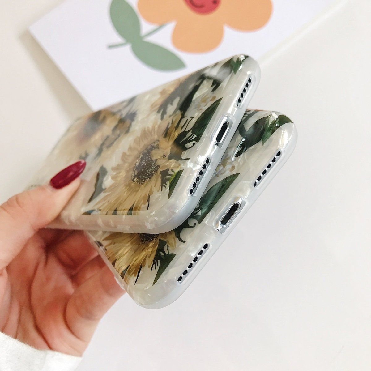 Sunflower Shell Pattern Soft Phone Case - AmiraMart