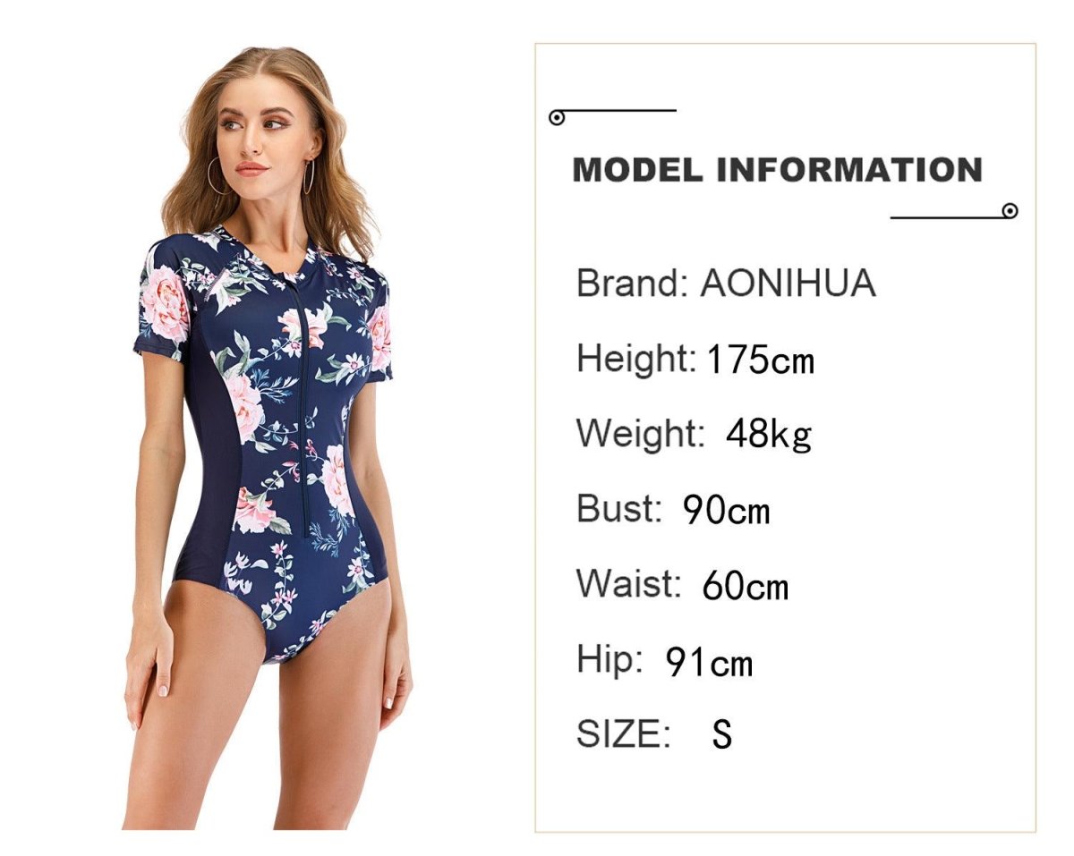 Surf suit one - piece swimsuit - AmiraMart