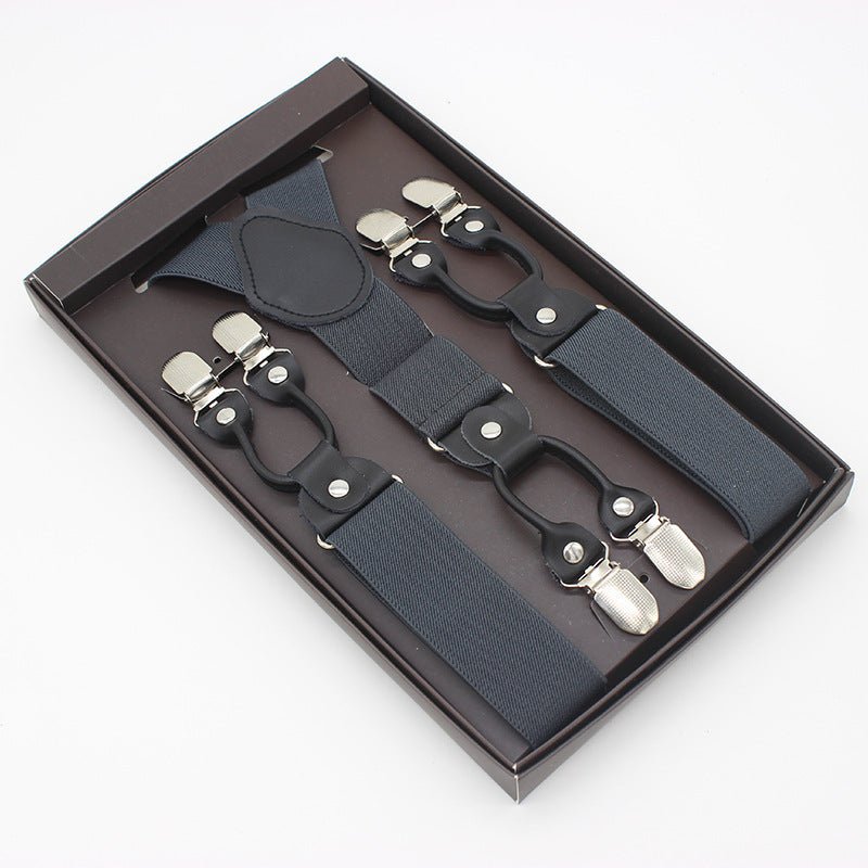 Tailored Trousers With Suspenders And Suspenders - AmiraMart