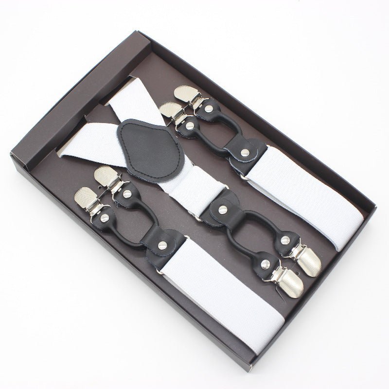 Tailored Trousers With Suspenders And Suspenders - AmiraMart