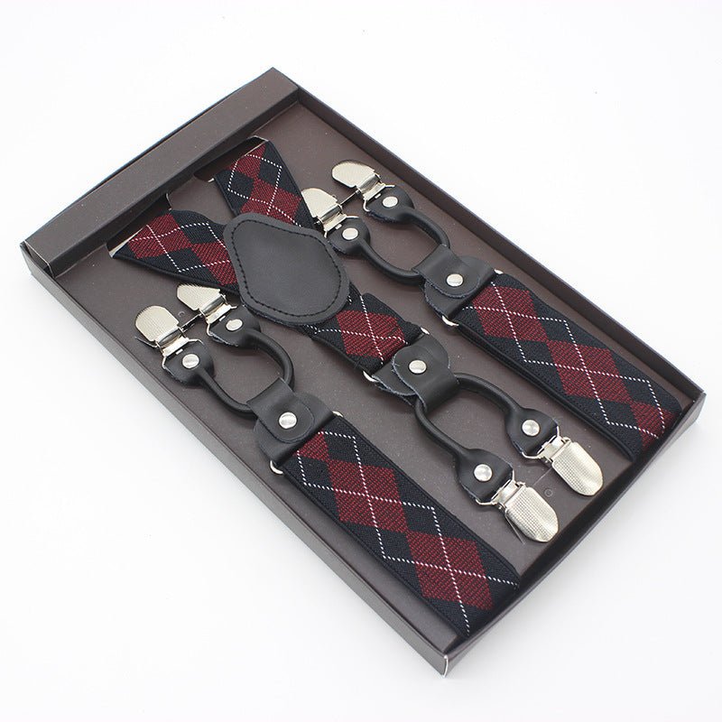 Tailored Trousers With Suspenders And Suspenders - AmiraMart