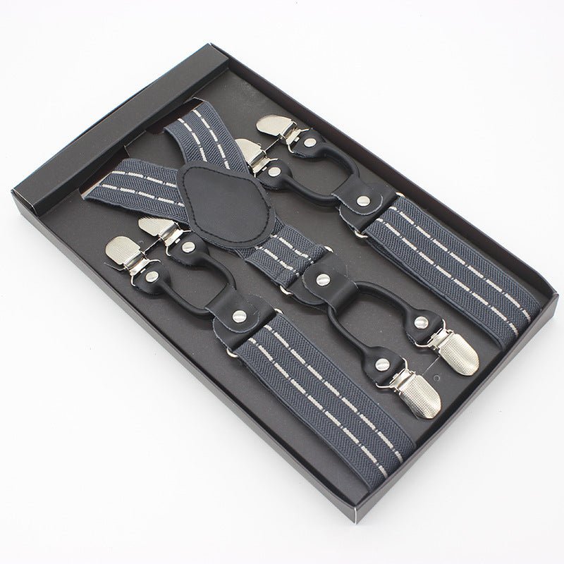 Tailored Trousers With Suspenders And Suspenders - AmiraMart
